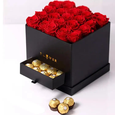 Red Roses in Black Box